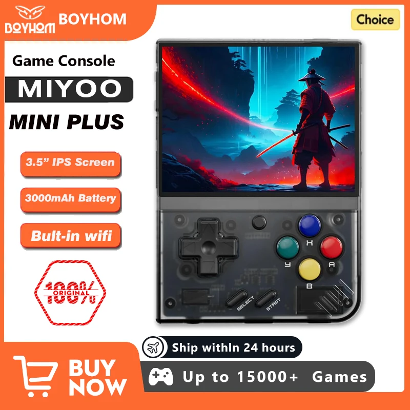Consola de juegos portátil Retro MIYOO Mini Plus V2 Mini + pantalla IPS de 3,5 pulgadas consola de videojuegos clásica sistema Linux regalo