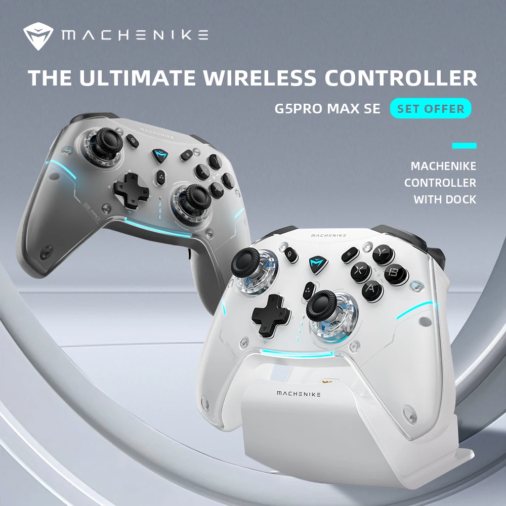 MACHENIKE-controlador de juegos G5Pro Max SE, base de carga opcional, Joysticks de efecto Hall, disparadores, luz RGB, inalámbrico