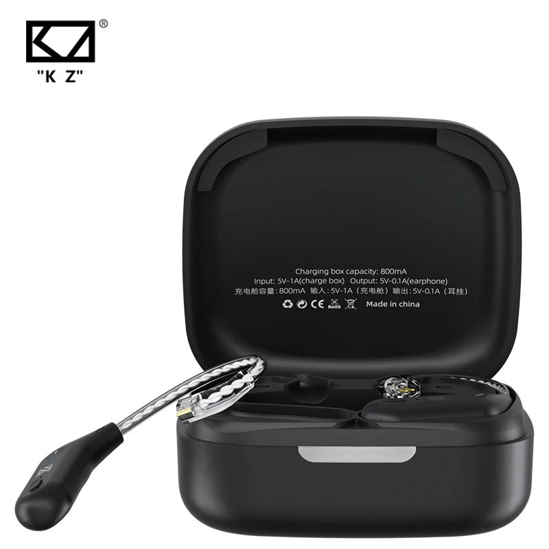 KZ AZ09 HD Módulo Compatible con Bluetooth 5,2 auriculares Cable de actualización inalámbrico gancho para la oreja inalámbrico HIFI CPIn con contenedor de carga
